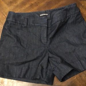 Express low-rise linen blend shorts